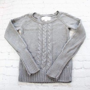 American Eagle Grey Cable Knit Sweater